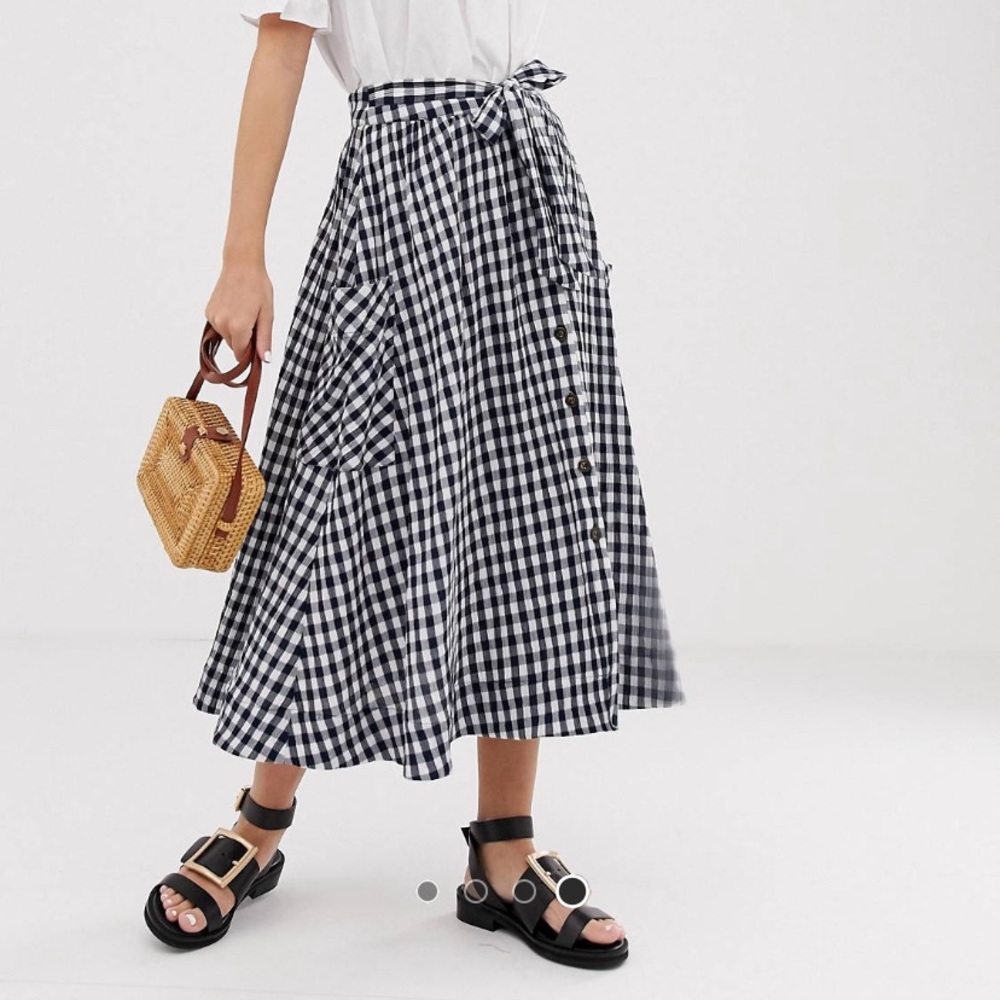 ASOS plaid button Skirt